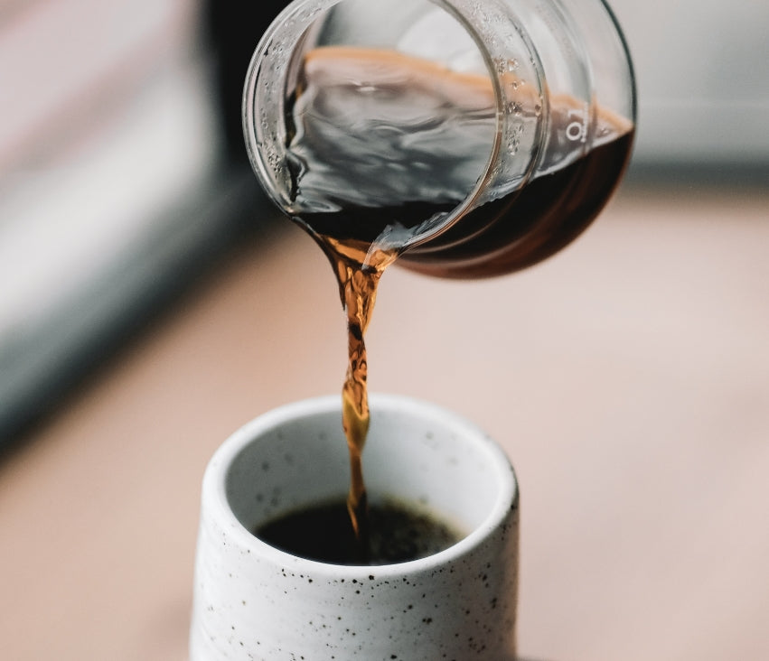 coffee poured in a cup