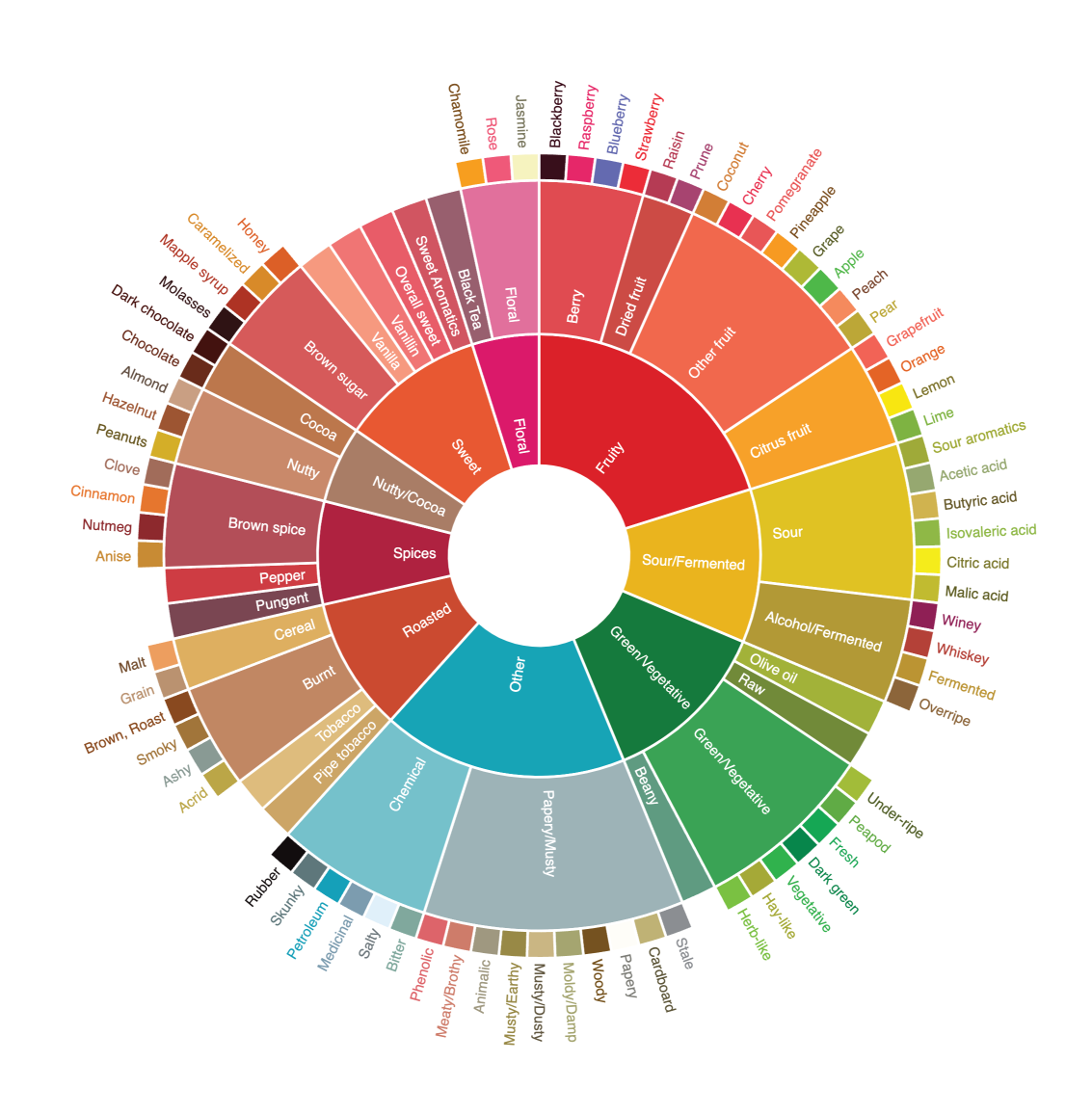 the coffee flavor wheel 